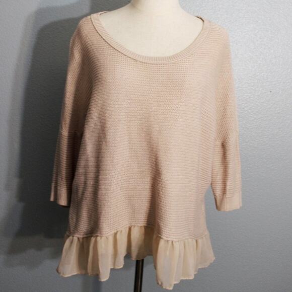 American Eagle Blush Peplum Sweater Size S - Picture 1 of 7